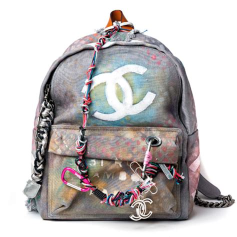 chanel graffiti backpack dupe|authentic chanel backpack.